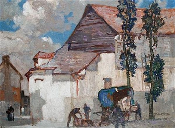 In Monteuil Sur Mer Oil Painting by Elija Albert Cox