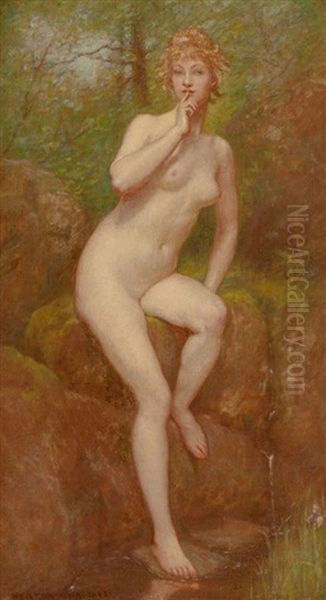 The Stream's Secret Oil Painting by Kenyon Cox