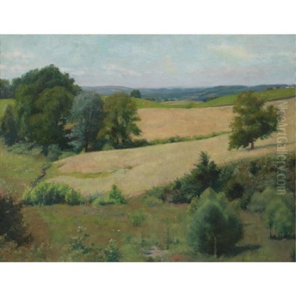 A Rolling Country Oil Painting by Kenyon Cox