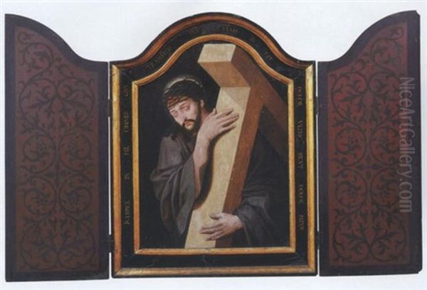 Christ Carrying The Cross Oil Painting by Michiel Coxie