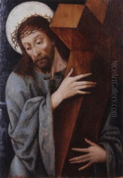 Christ Carrying The Cross Oil Painting by Michiel Coxie