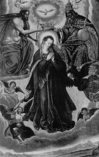 Le Couronnement De La Vierge Oil Painting by Michiel Coxie