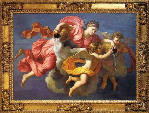 La Rosee (a Female Personification Of Rain) Oil Painting by Noel Coypel