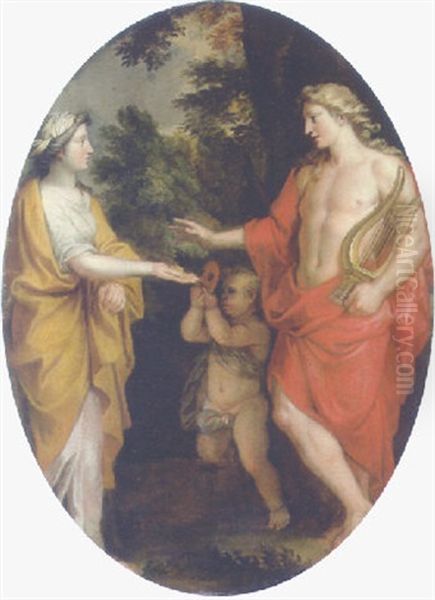 Apollo And The Cumaean Sibyl Oil Painting by Noel Coypel