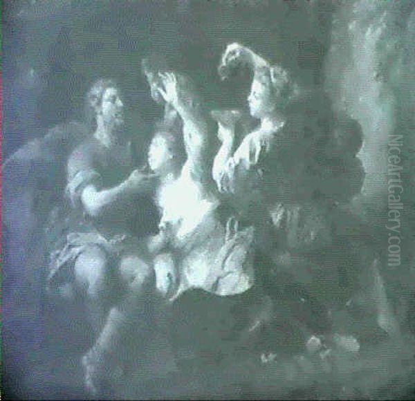 Loth Et Ses Filles Oil Painting by Noel Coypel