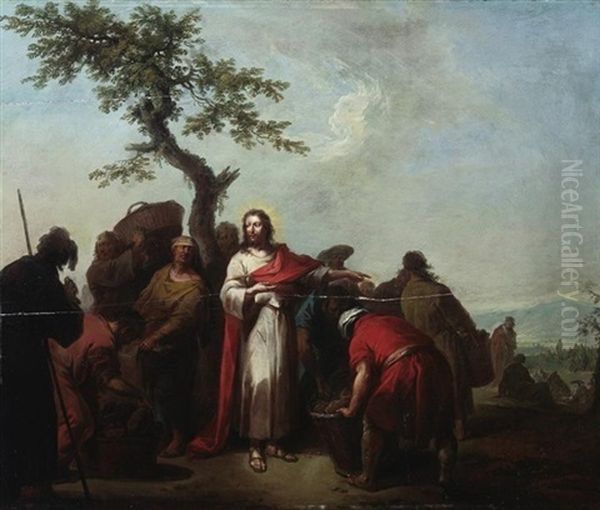 Die Brotvermehrung Oil Painting by Antoine Coypel