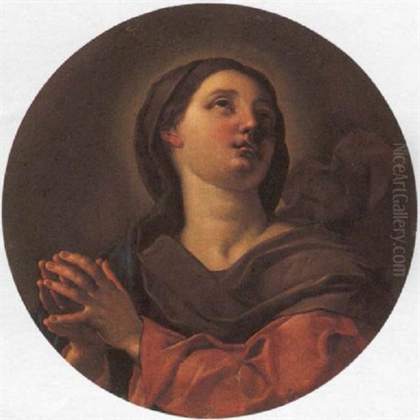 Madonna Oil Painting by Francesco Cozza