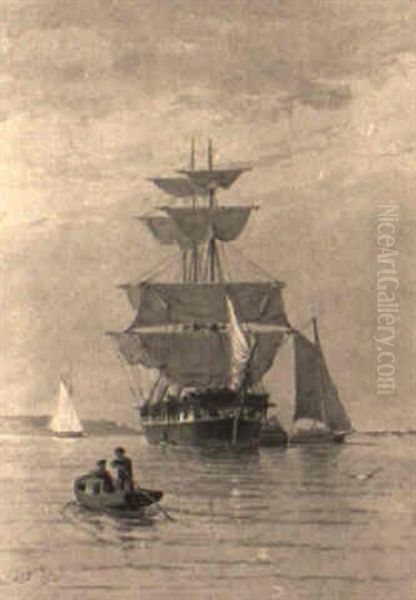 Taking On Provisions Oil Painting by Frederic Schiller Cozzens