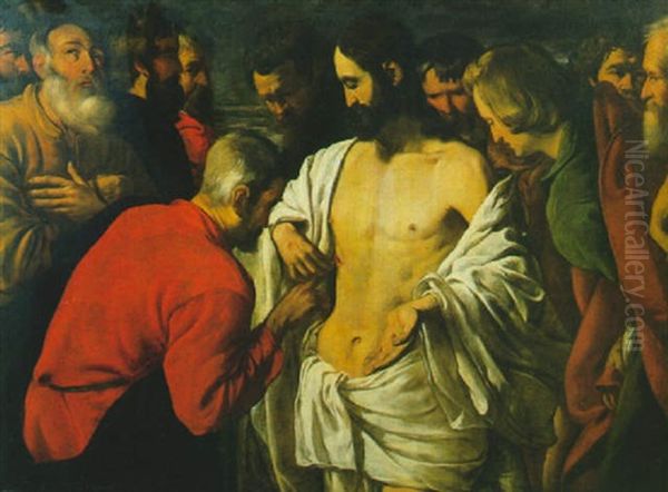 L'incredulita Di San Tommaso Oil Painting by Wouter-Pietersz Crabeth the Younger