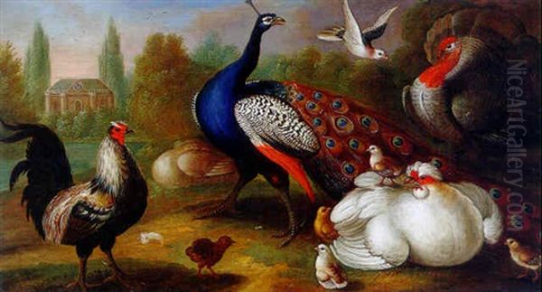 A Peacock, A Turkey, Chickens And Other Birds In A Park




A Peacock, A Turkey, Chickens And Others Birds In A Park Oil Painting by Marmaduke Cradock
