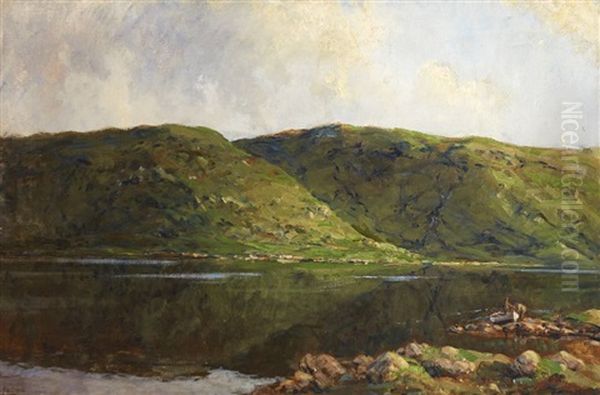 Lough Fea, County Monaghan Oil Painting by James Humbert Craig