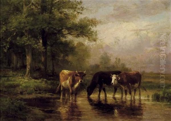 Nearing Sundown Oil Painting by Thomas Bigelow Craig