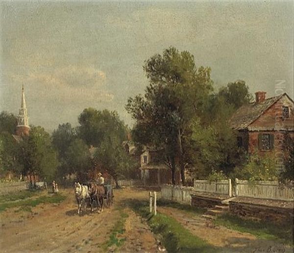 The Village Road (no. 5) Oil Painting by Thomas Bigelow Craig