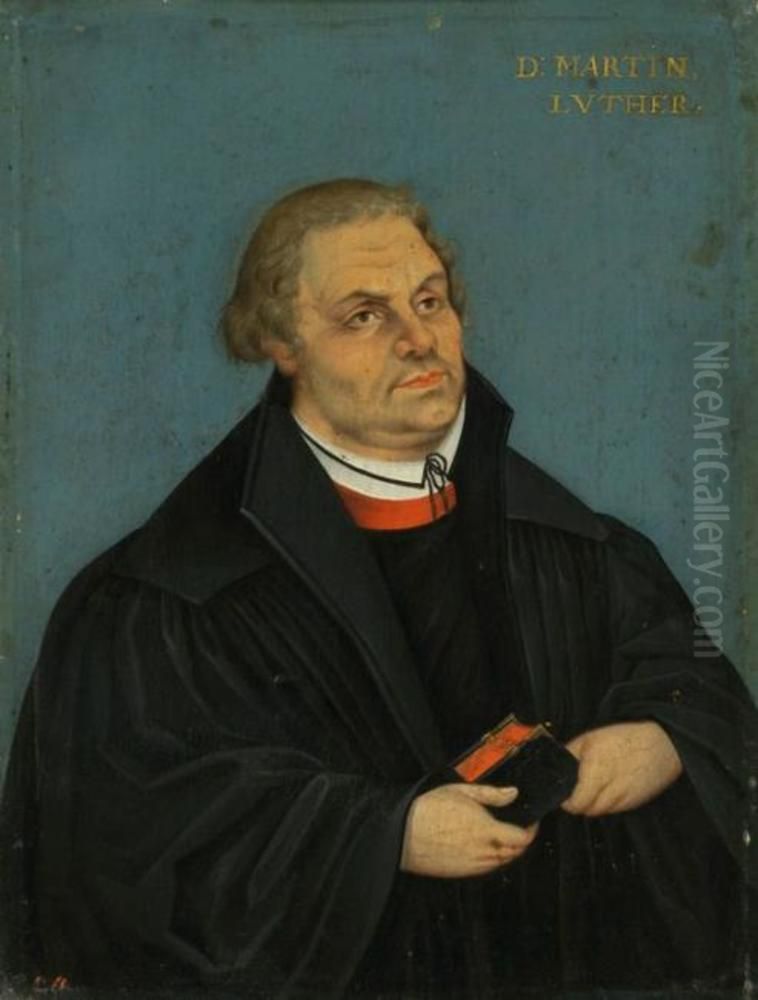 Portrait Of Martin Luther Oil Painting by Lucas Cranach the Elder