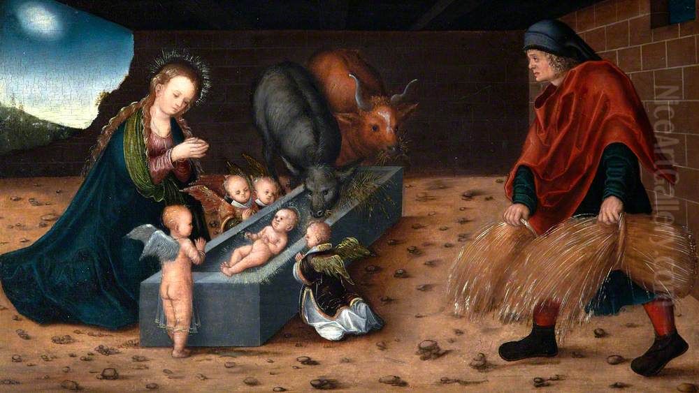 The Nativity Oil Painting by Lucas Cranach the Elder