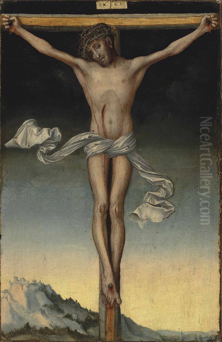 Christ On The Cross Oil Painting by Lucas Cranach the Elder