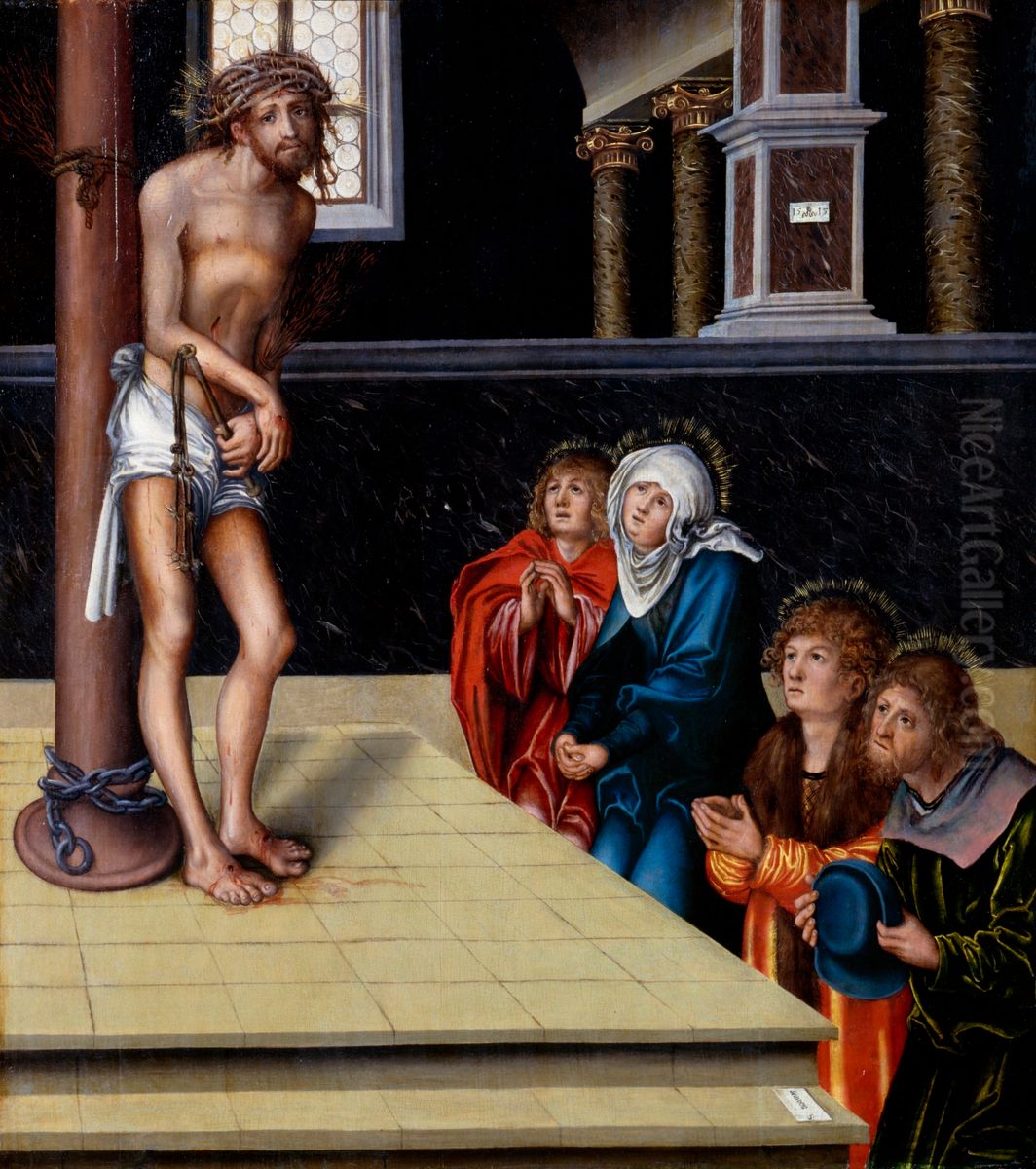Christ As Man Of Sorrows Oil Painting by Lucas Cranach the Elder