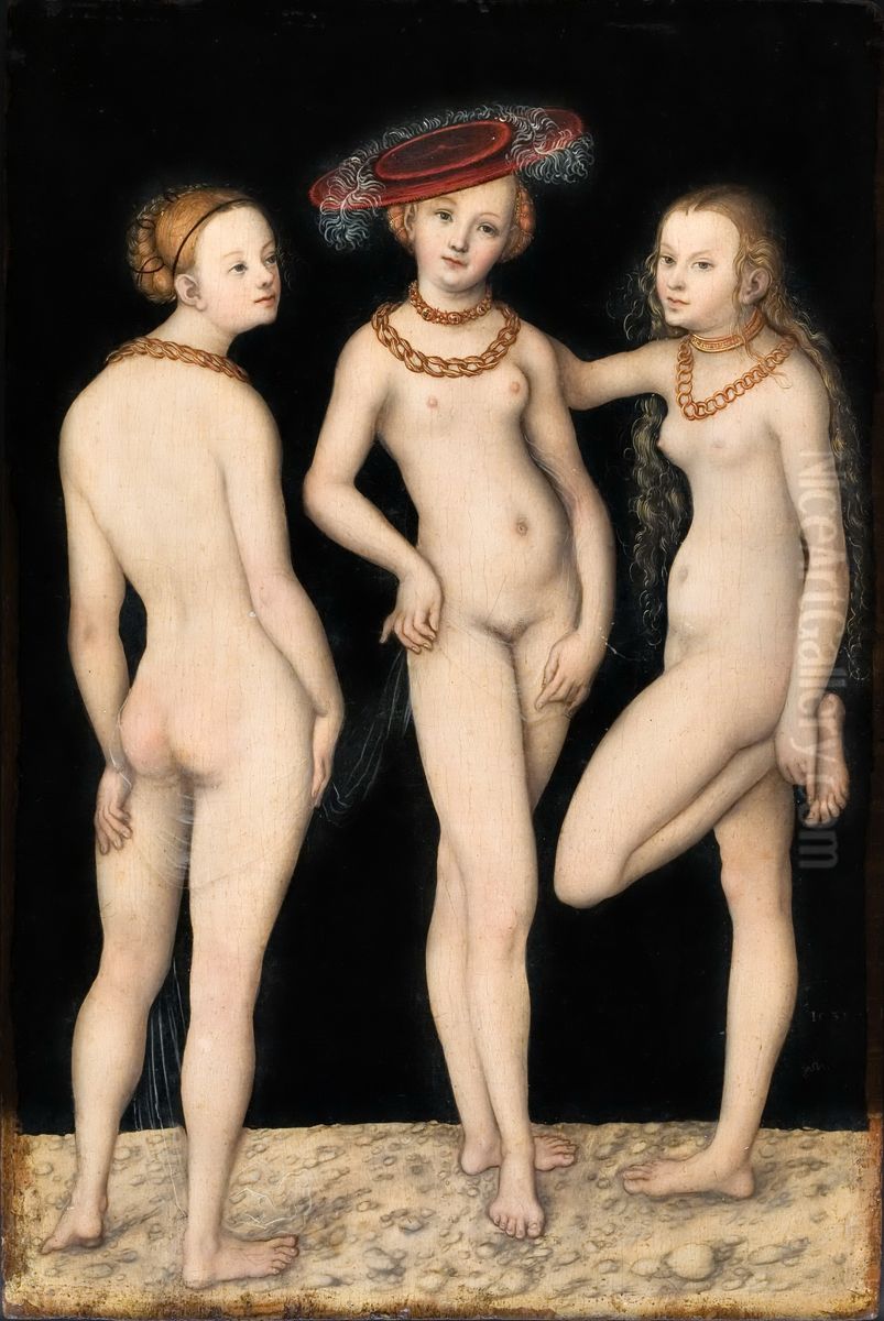 The Three Graces Oil Painting by Lucas Cranach the Elder