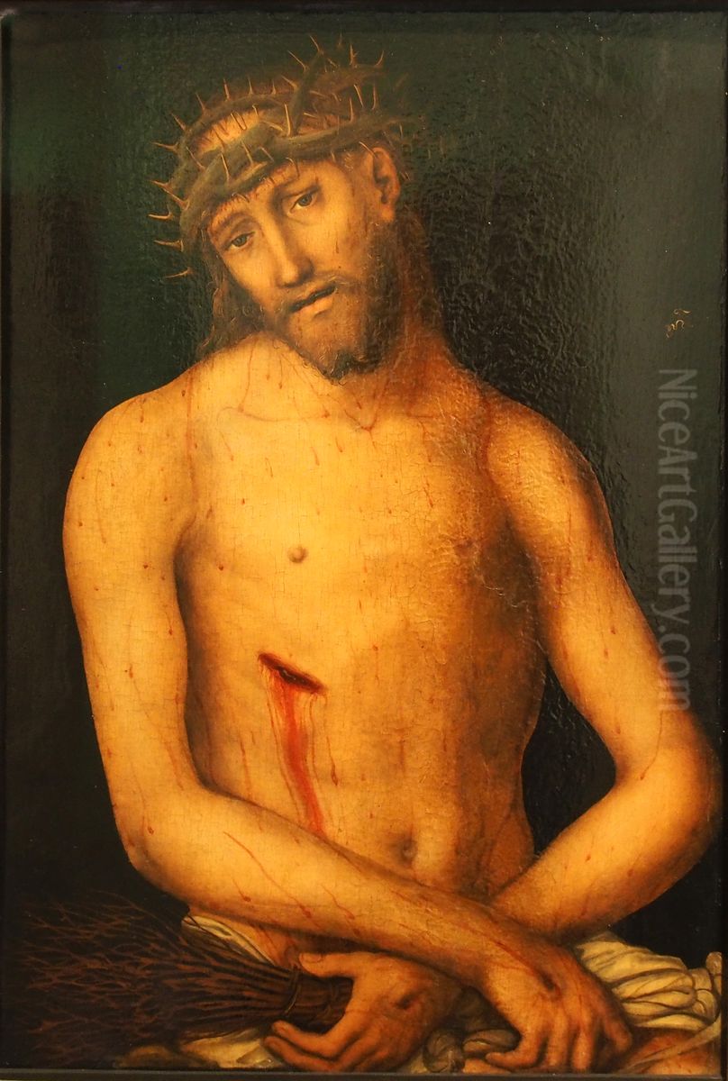Christ As The Man Of Sorrows Oil Painting by Lucas Cranach the Elder