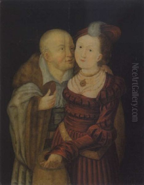 Ungleiches Paar - Kaufliche Liebe Oil Painting by Lucas Cranach the Elder