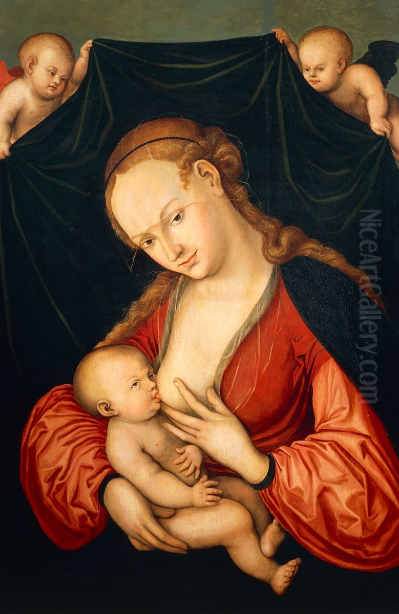 The Virgin And Child Oil Painting by Lucas Cranach the Elder