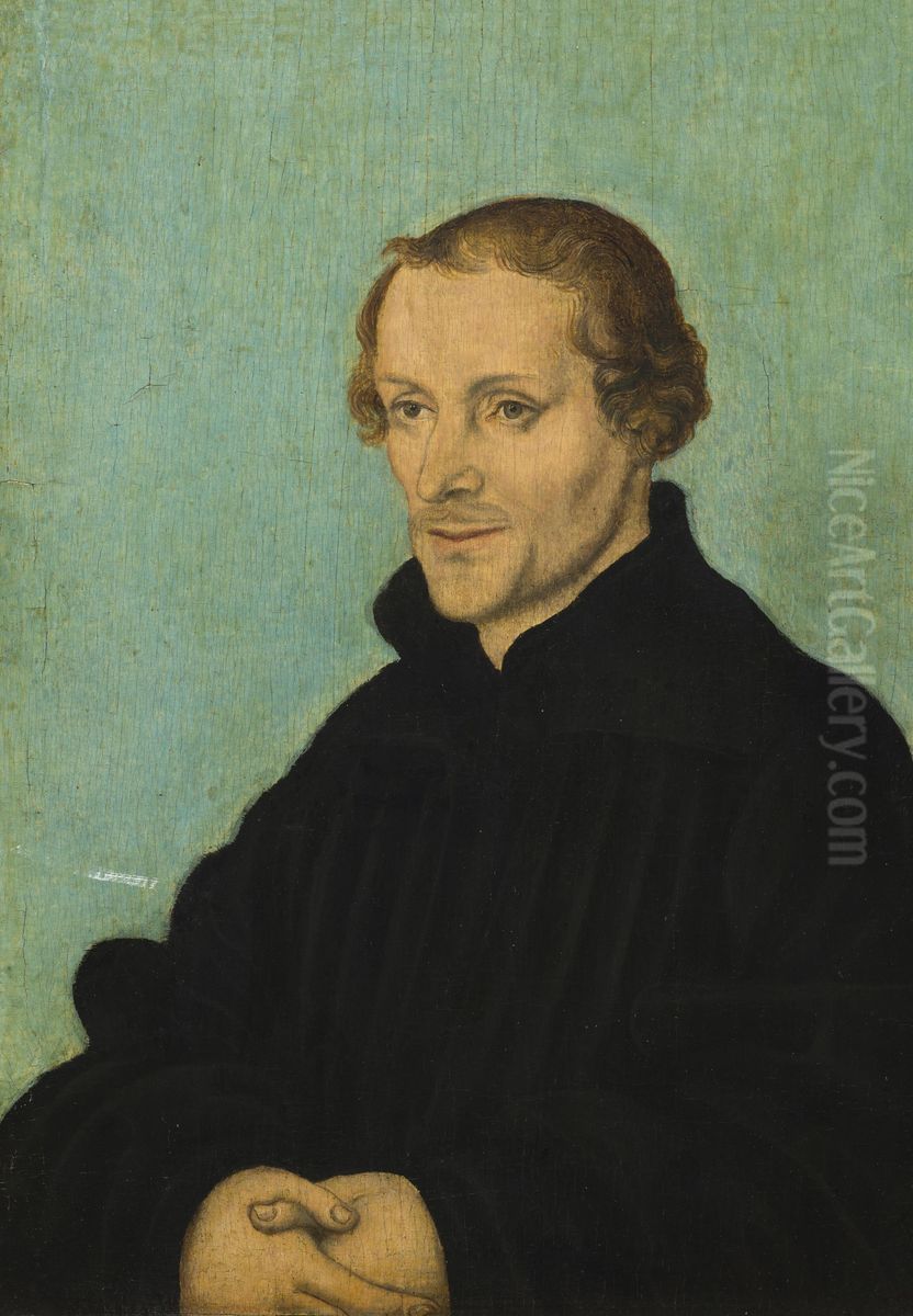 Portrait Of Philipp Melanchton Oil Painting by Lucas Cranach the Elder