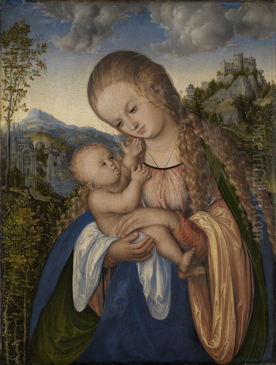 Maria Mit Dem Kinde Oil Painting by Lucas Cranach the Elder