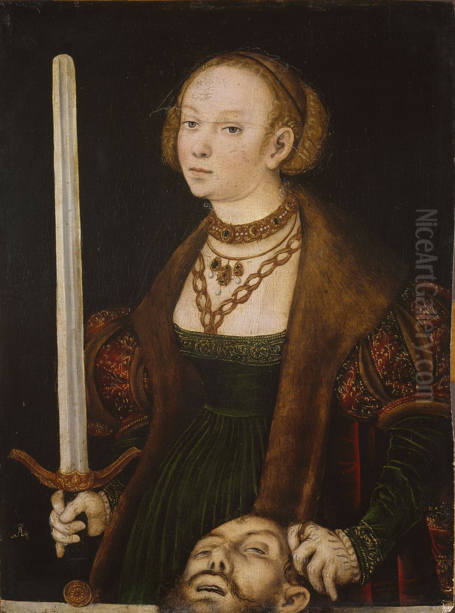 Judith With The Head Of Holofernes Oil Painting by Lucas Cranach the Elder