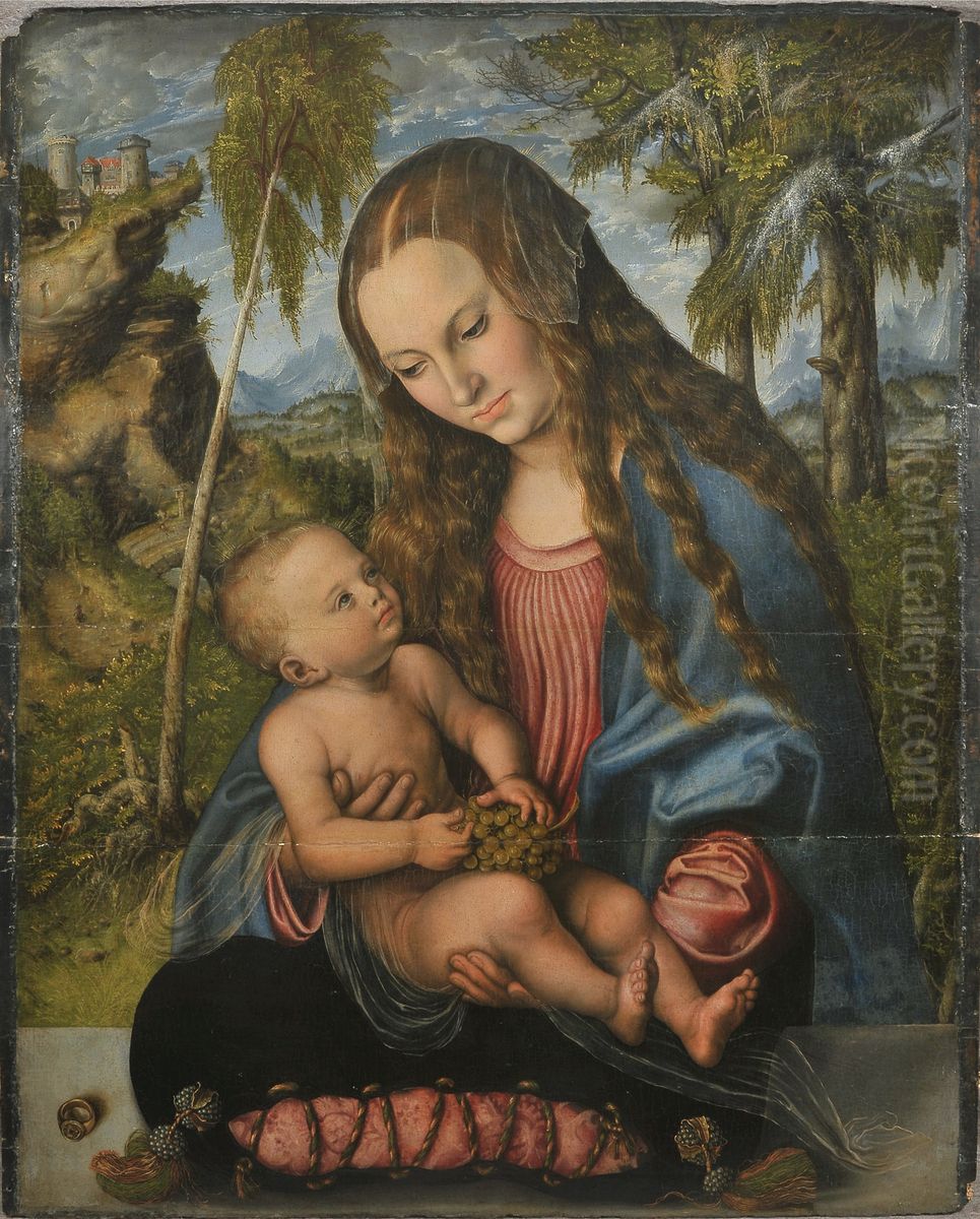 Virgin And Child Oil Painting by Lucas Cranach the Elder