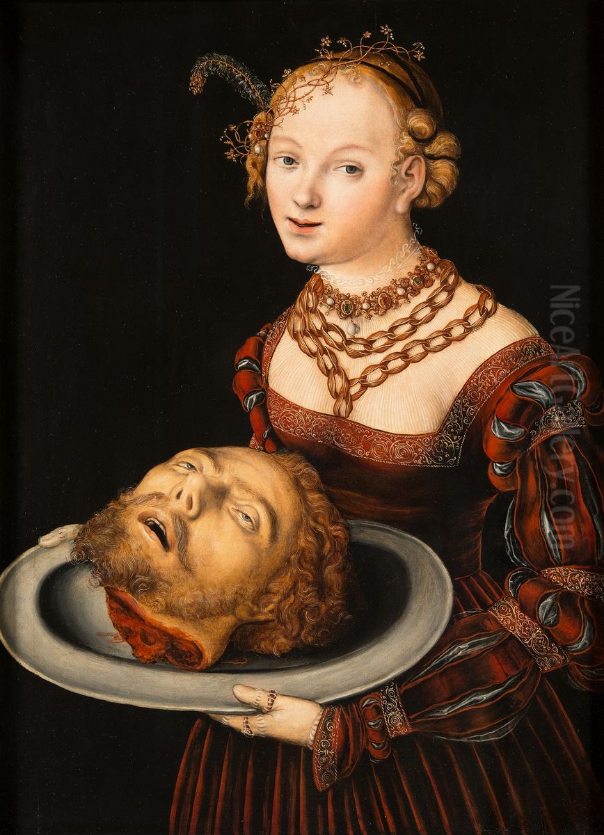 Salome With The Head Of Saint John The Baptist Oil Painting by Lucas Cranach the Elder