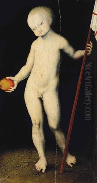 Le Christ Enfant En Redempteur Oil Painting by Lucas The Younger Cranach