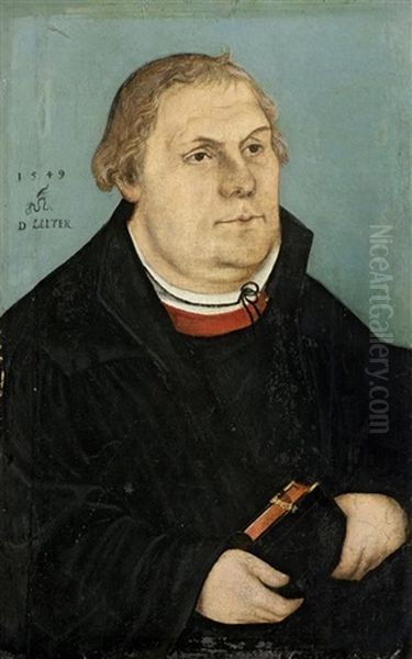 Bildnis Martin Luthers Oil Painting by Lucas The Younger Cranach