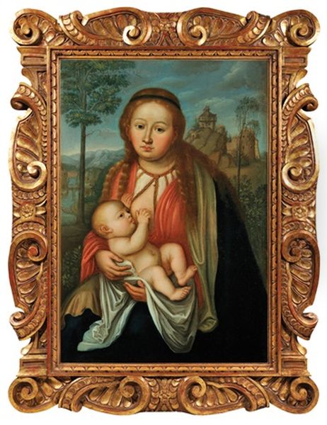 The Nursing Madonna (madonna Lactans) Oil Painting by Lucas The Younger Cranach