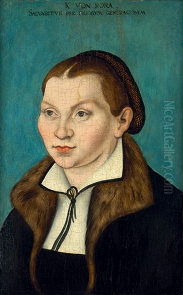 Bildnis Der Katharina Von Bora Oil Painting by Lucas The Younger Cranach