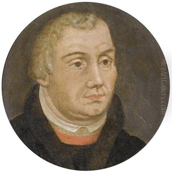 Bildnis Von Martin Luther Oil Painting by Lucas The Younger Cranach