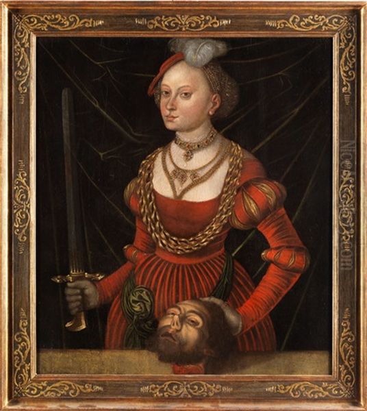 Judith Mit Dem Haupt Des Holofernes Oil Painting by Lucas The Younger Cranach