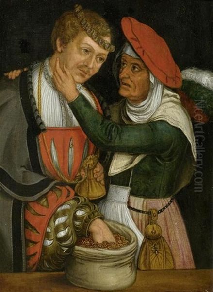 Ungleiche Liebe Oil Painting by Lucas The Younger Cranach
