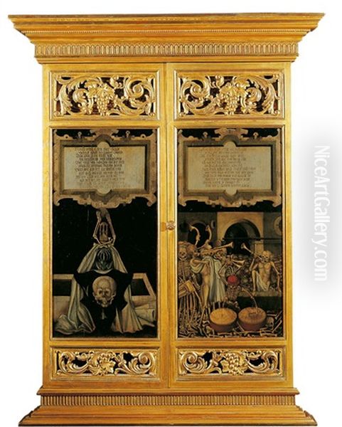 Epitaph Fur Den Verstorbenen Franz Thim (1527 Im Burgerbuch Der Stadt Weimar Nachgewiesen), Seine 1568 Verstorbene Ehefrau Margaretha Thim Und Verstorbene Kinder, Weimar Oil Painting by Lucas The Younger Cranach