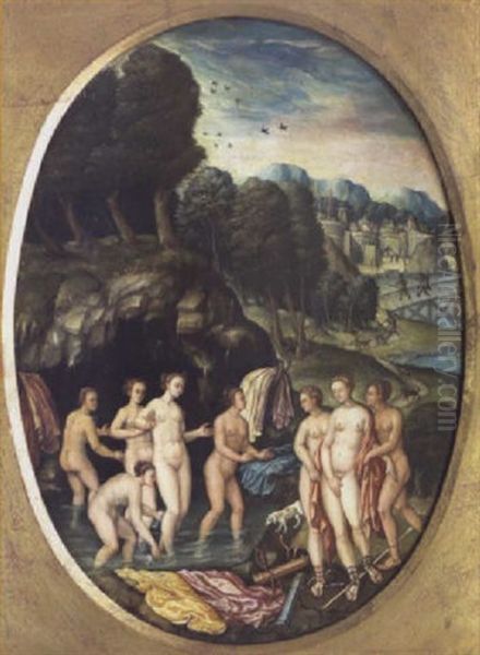 Diane Decouvrant La Grossesse De Callisto Oil Painting by Lucas The Younger Cranach