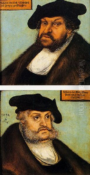 Portrait De L'electeur Frederic Le Sage Oil Painting by Lucas The Younger Cranach