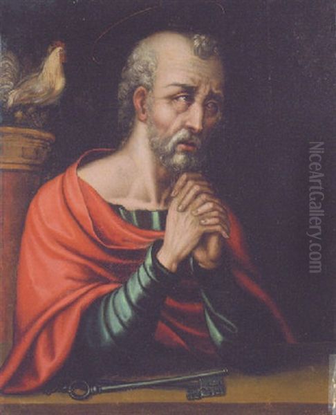 Saint Peter In Pentinence Oil Painting by Lucas The Younger Cranach