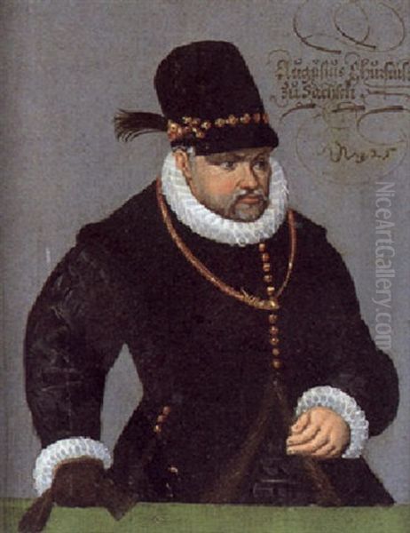 Bildnis Des Kurfursten August Von Sachsen Oil Painting by Lucas The Younger Cranach