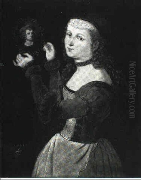 Portrait Of A Lady Oil Painting by Lucas The Younger Cranach