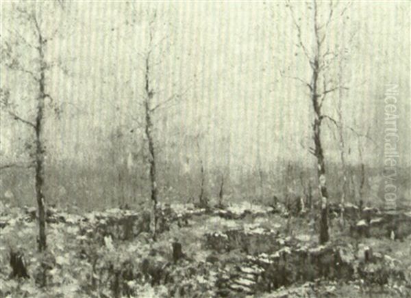 The Old Wood Lot Oil Painting by Bruce Crane