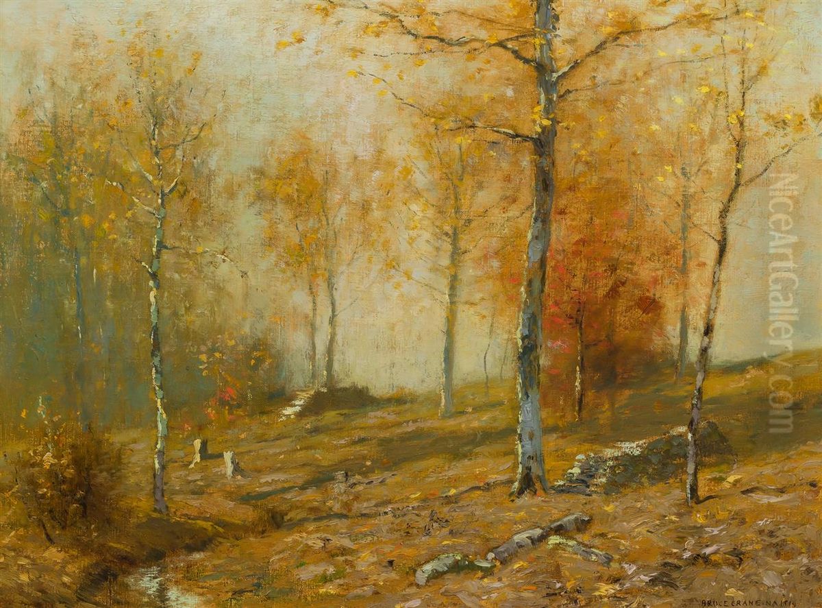 Autumn Woodlands Oil Painting by Bruce Crane