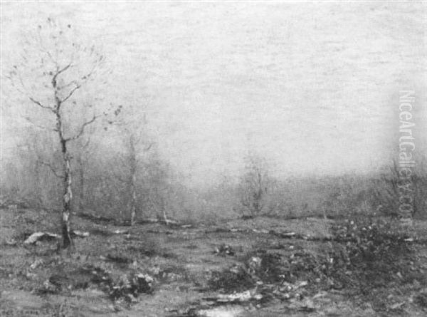 A Fall Morning Oil Painting by Bruce Crane