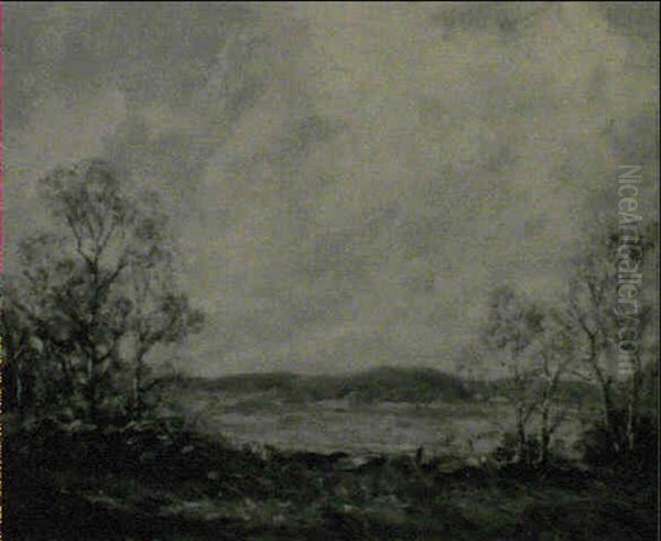 Vast Spring Landscape Oil Painting by Bruce Crane