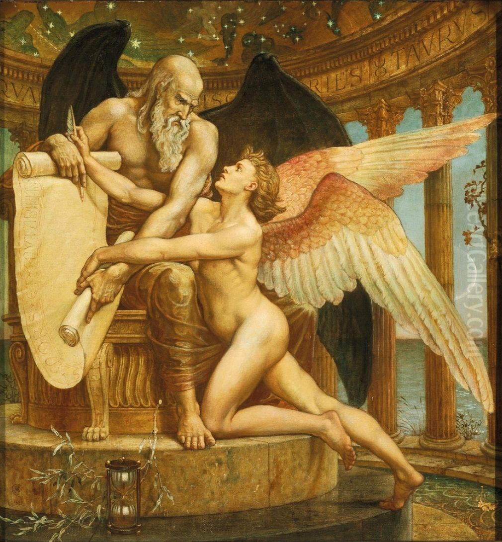 The Roll Of Fate Oil Painting by Walter Crane