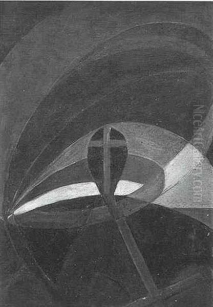 Abstract Composition Oil Painting by Josephine Marion Crawford