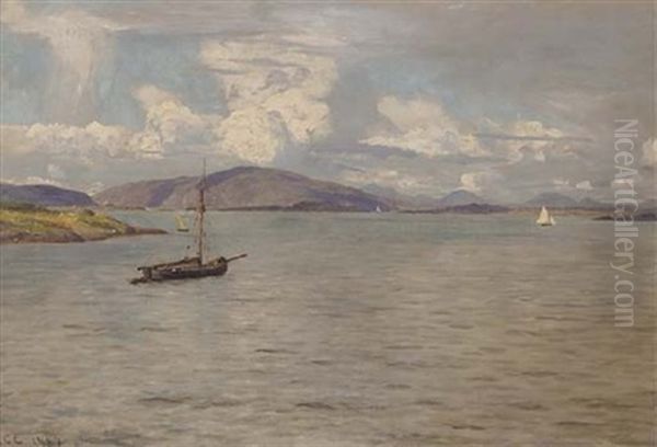 Sailing On A Sunny Afternoon Oil Painting by Robert Cree Crawford